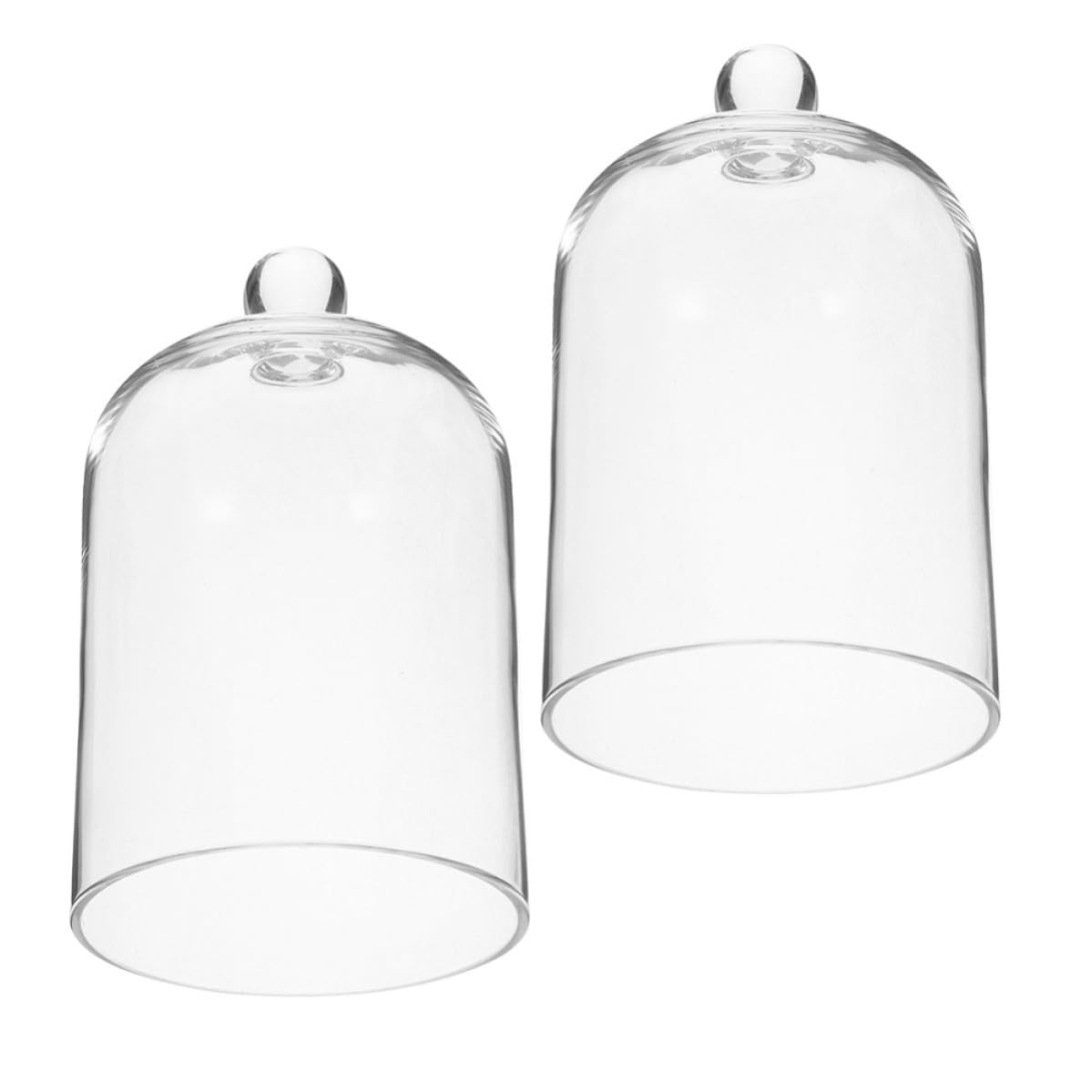 Petits objets sans poussière dôme en verre transparent de protection x2