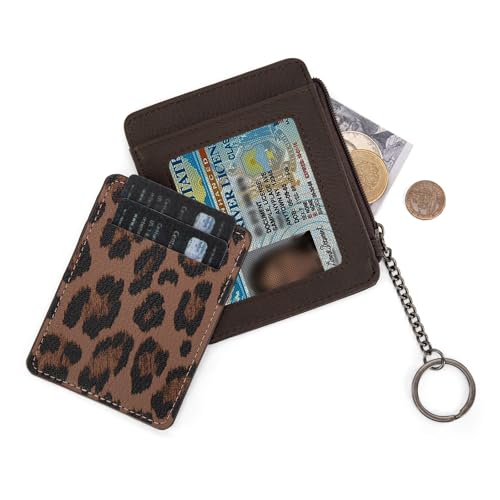 Image of Montana West X Wrangler Small Keychain Card Holder for Women Minimalist Thin Pocket Wallet Slim Mini Rfid Card Cases with Detachable Ultra Card Holder WG366-W118CF