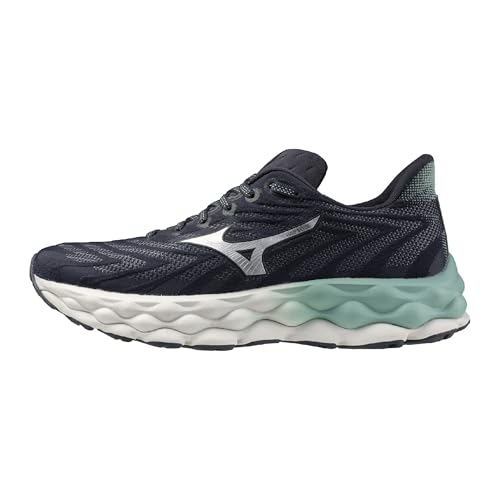 Mizuno Women's Wave Sky 8 Running Shoe | Neutral Running Shoe | India Ink-Silver | US Womens 9.5