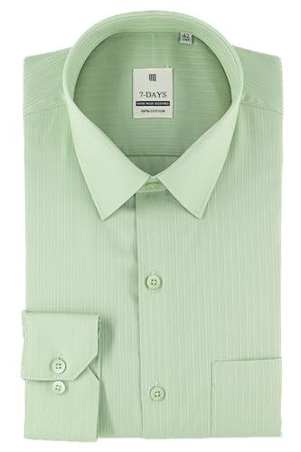 7-DAYS Premium Men's Formal Shirts – Cotton, Self-Design, Full Sl...