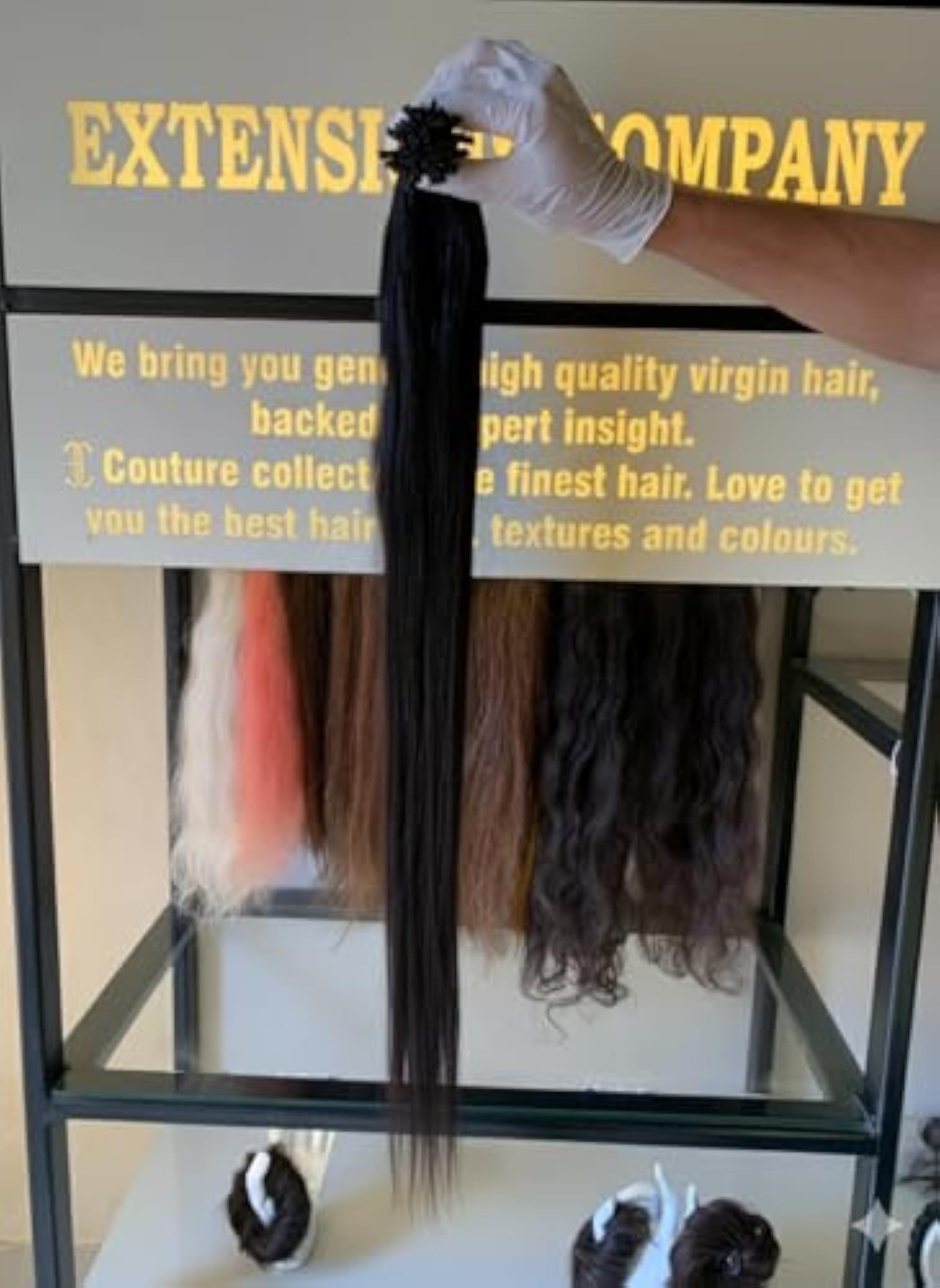 Natural Human Hair K Tip Extensions, Natural Black