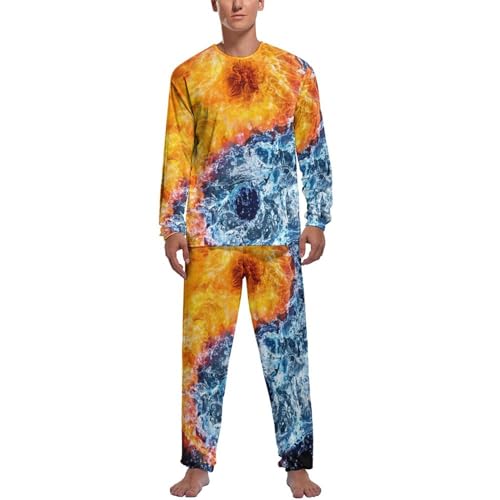 Pantalon vêtements de nuit homme et haut de pyjama manche longue Tai Chi