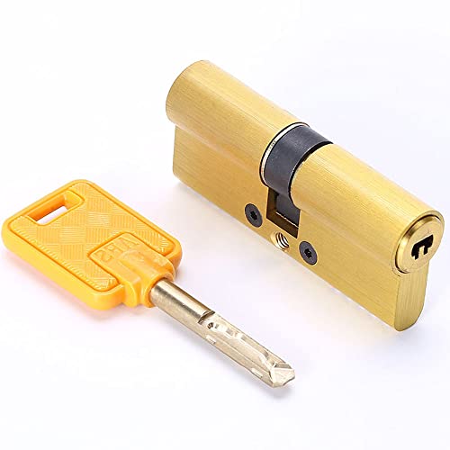Alta Seguridad Bombin Cerradura Cilindro de núcleo cerradura clase C cobre estándar, cilindro puerta seguridad, serie CC, 47,5-90mm(47.5(37.5-10mm)2Keys)