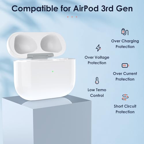 Image of Wireless Charging Case Replacement Compatible with AirPod 3rd Generation (Not Pro 3)