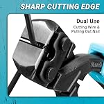SHALL 8-Inch Nail Puller, 8" End Cutting Pliers, Two-Color Ergonomic Handle, Grip Area for Pulling Nails & Gripping Wires, More Efficient Leverage - Image 3
