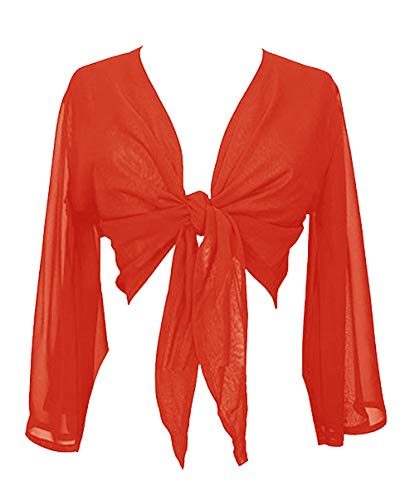Image of Indian Trendy Women's Flair Wrap Tie Top Chiffon Choli Blouse Belly Dance Gypsy Bolero Shrugs Cardigan