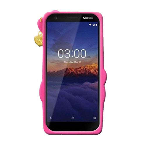 Image of Unirock Hello Kitty Back Case Cover for Asus Zenfone Max Pro M1| 3D Cute Hello Kitty Case |Soft Silicone Rubber Back Cover with Pendant Kitty Cover for Asus Zenfone Max Pro M1 (Pink)