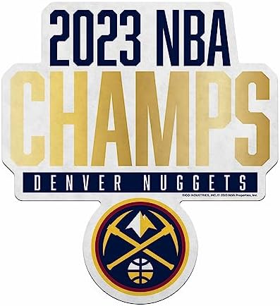Miniatura 2 de Rico Industries NBA Basketball Denver Nuggets 2023 NBA Champions - Banderín de corte en forma  Decoración del hogar y sala de estar, fieltro suave