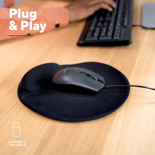 Trust 10 Stück Basi PC Maus mit Kabel, Optischer Sensor, Schwarz – Ansicht 4