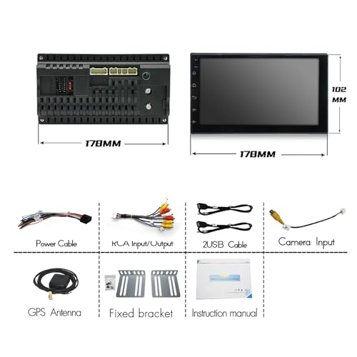 Autoradio écran tactile avec Mirror Link et double caméra de recul et de tableau de bord