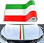 78'x5.9' Italy Flag Color Stripe Decal Sticker Decoration, DIY Modifed Stripe Decal Waterproof Decoration for Hood, Roof, Side Fenders, Front Grill, Front&Rear Bumpers, Trunk (Italy)