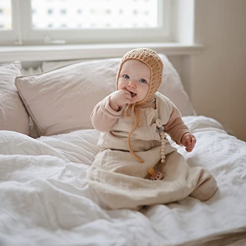 Image of mushie 100% Silicone Baby Pacifier Clip BPA Free | Hera (Shifting Sand)
