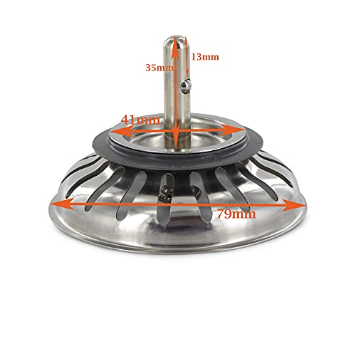 DL-pro Strainer basket 79 mm, Silver, Metal, Polished - Fits like Blanco 125590, 18 Slots, 3.5 inch Spigots, Premium Quality - Image 2