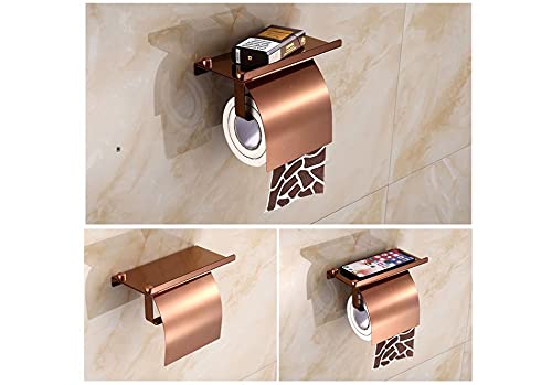 Porta Carta Igienica Con Mensola - Supporto Adesivo Da Parete Per Bagno, Acciaio Inox - Foto 9