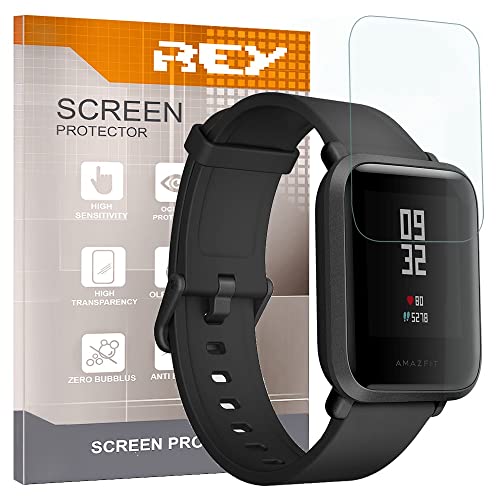 REY Protector de Pantalla para XIAOMI AMAZFIT BIP - BIP S - BIP Lite - BIP S Lite, Premium (Pack 6X)