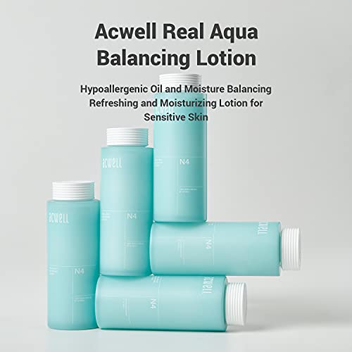 Acwell Real Aqua Balancing Hydrating And Soothing Face Lotion 4.7 Fl.oz. - Sebum Control And Ph Balancing For Oily And Sensitive Skin, Calms Acne And Blemishes #TOP1
