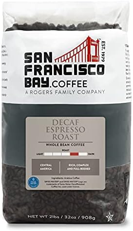 San Francisco Bay Whole Bean Coffee - DECAF Espresso Roast (2lb Bag), Dark Roast