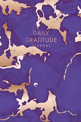 Daily Gratitude Journal: Purple Marble and Rose Gold
