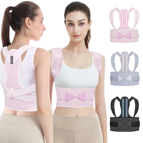 Aollop Posture Corrector Women and Men - Back Brace Back Support Belt with Breathable Adjustable Elastic Bands Back Straightener Improve Lumbar Support Belt Lower Back Pain Relief (Waist 27'-34') Aollop Posture Corrector Women and Men - Back Brace Back Support Belt with Breathable Adjustable Elastic Bands Back Straightener Improve Lumbar Support Belt Lower Back Pain Relief (Waist 27'-34')