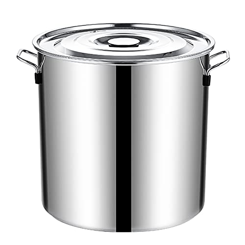 SaryEdge Cubo para Sopa/Olla para Sopa espesante de Acero Inoxidable 201, tazón de arroz para Cocina con Caja para almacenar harina y arroz, 50 cm,50cm