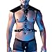 PU Leather Chest Harness for Men Adjustable Gothic Punk Strap Belt with Rivets, Fashion Cosplay Costume Accessory for Festival, Nightclub, Bar, Rave, Masquerade Party, Stage Performance (Gay & Male)