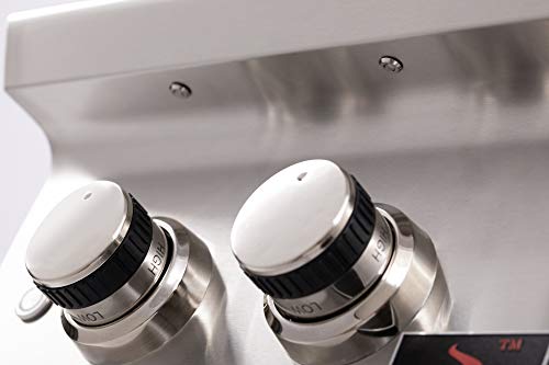 Bonfire Outdoor Kitchen Built-In Double Side Burner For Bbq Island, Includes Natural Gas Kit, 304 Stainless Steel, Cbadsb #TOP3