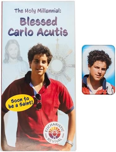 Carlo Acutis The Holy Millennial Fridge Magnet and Information Pamphlet | Patron Saint of the Internet and Programmers image 4