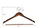 Quality Hangers Wooden Hangers Beautiful Sturdy Suit Curved Hangers Great for Travelers Heavy Duty Coat Hanger with Locking Bar Gold Hooks (5 Pack)