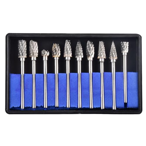 Set de 10 fresas de carburo de tungsteno para rotar miniatura 1