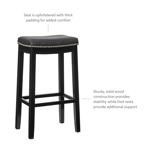 Linon 55816BLK01U Claridge Bar, Black Stool thumb #18