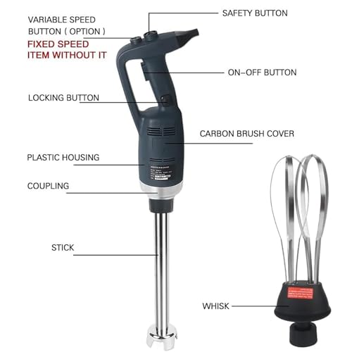 500W Powerful Hand Blender, Electric Stick Blender, Speed 4000RPM to 16000RPM Adjustable, 304 Food-Grade Stainless Steel Material and Prevents Splashing Design, for Food, Vegetables, Soup 6