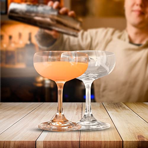 Consistently Creative 6.75Oz (200Ml) Cocktail Coupe Glasses, Perfect For Drinking Martini, Margarita Champagne Cocktails, Crystal Clear Glasses Lightweight Set Of 4 #TOP2