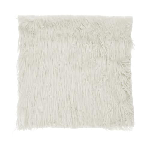 Fausse fourrure blanche crème DMiotech pour coussins de salon et nains de Noël