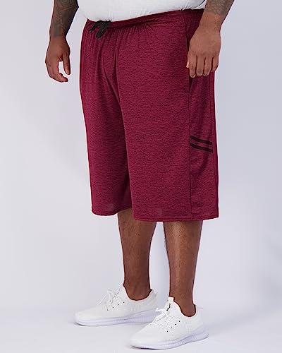 Image of Real Essentials Men's Big & Tall 3-Pack Dry Fit & Mesh Active Athletic Perfomance Shorts (3X-5X)