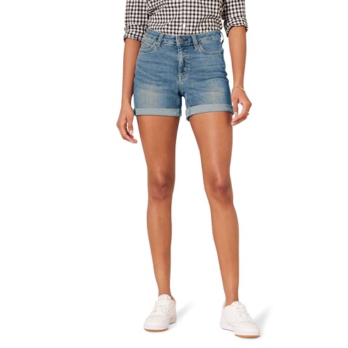 Amazon Essentials Women's 4´´ Denim Short, Medium Wash, 14