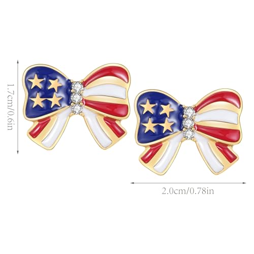 Image of Rhinestone Brooch Pins for Women, Vintage Crystal Enamel Brooches, American Flag Pin Patriotic Lapel Pins Gift for Suit Clothes Bag Accessories