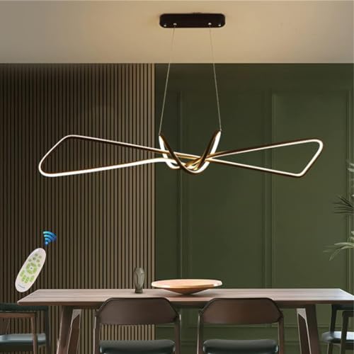 Lustre suspension LED dimmable avec télécommande pour table de salle à manger moderne