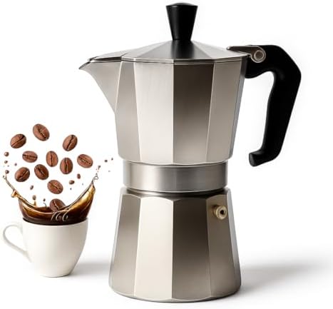 Cafeteira Italiana Moka de Alumínio 300ml – Prepara 6 Xícaras de ...