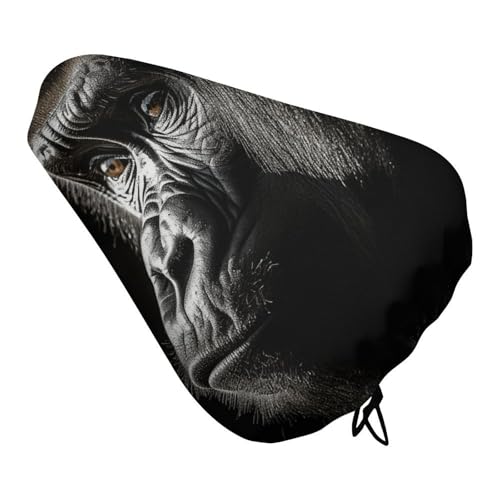 An Adult Gorilla Bike Seat Cover for Men Women, Waterproof & Dustproof Bike Seat Cushion with Drawstring, Adjustable Bicycle Saddle Cover for Or Rain & Sun Protection