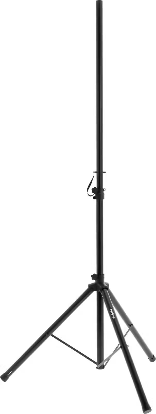 WOODBRASS SS50 Pied d’Enceinte Set de 2 Pieds d’Enceinte Sono avec Housse - Stands Haut‑Parleur Ajustables 115‑183,5 cm, Acier Noir Standard 35 mm, Charge 50 kg, Transport Facile