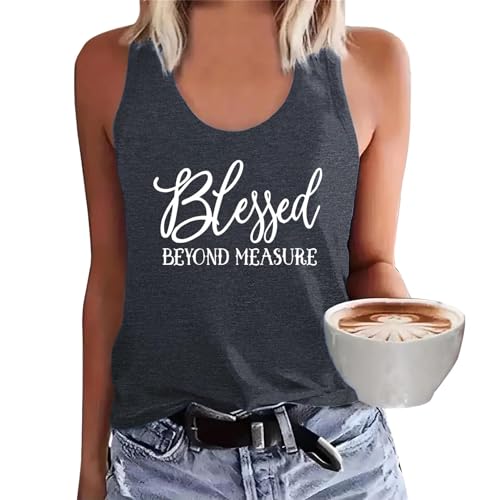 Tank Tops for Women Over 50: Your Complete Guide to Flattering, Comfortable Styles 26 LOOKFACE Women Racerback Graphic Tank Tops Summer Cute Cami Shirt Dark Grey X-Large