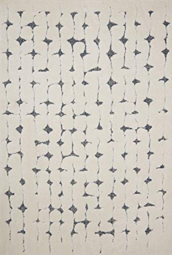 Loloi Hagen Collection HAG-04 White/Navy 2'-7" x 10'-10" Runner Rug