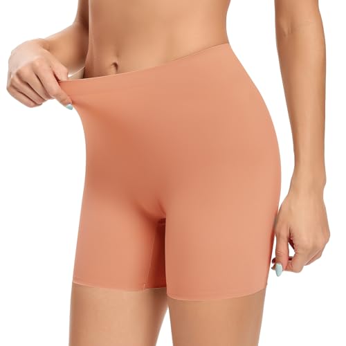 Image of Werena Seamless Slip Shorts for Women Under Dress Shaping Boyshorts Panties Tummy Control Shapewear