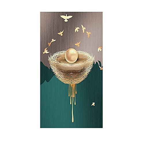 Peinture Diamant 5D Oiseau d'Or : Kit Cristal Strass Full Drill Haute Brillance