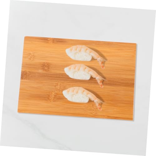 Bandeja para servir sushi reutilizable de bambú miniatura 5