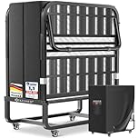 KESSER® Klappbett 200x90cm Gästebett inkl. Matratze aus Memory-Schaum & Rollen | faltbares Reisebett mit Metallrahmen für Erwachsene belastbar bis 250kg | Metallbett mit Schaumstoffmatratze & Cover