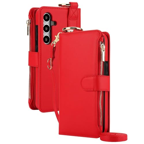 Housse portefeuille Samsung Galaxy A55 en cuir avec cordon pour vos sorties urbaines