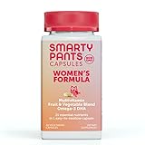 SmartyPants Multivitamin for Women: Omega-3 DHA; Zinc for Immunity, Biotin, Iron, Folate, Vitamins D3, C, B6, Vitamin B12 for Energy, One Per Day, 30 Capsules, 30 Day Supply