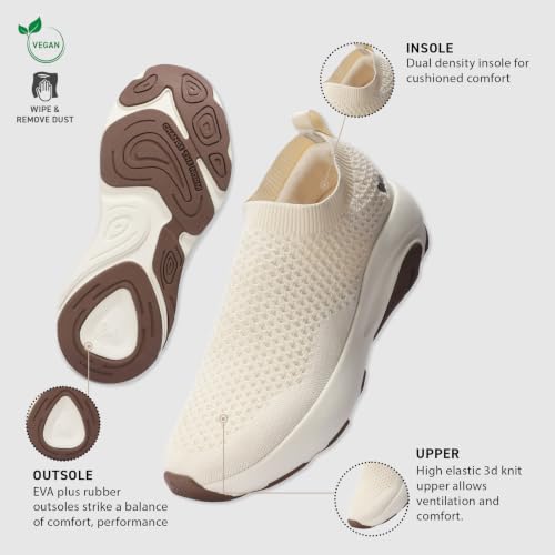 Image of Neeman's Begin Walk Soothe Unisex Slip On Walking Shoes | Breathable Knit Sneakers | Lightweight Cushioned Casual Shoes | Comfortable, Travel & Running Footwear