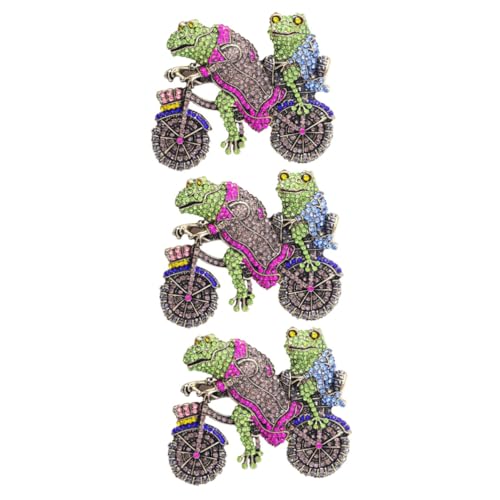 Broche grenouille en alliage de zinc colorful pour accessoire de mode féminine